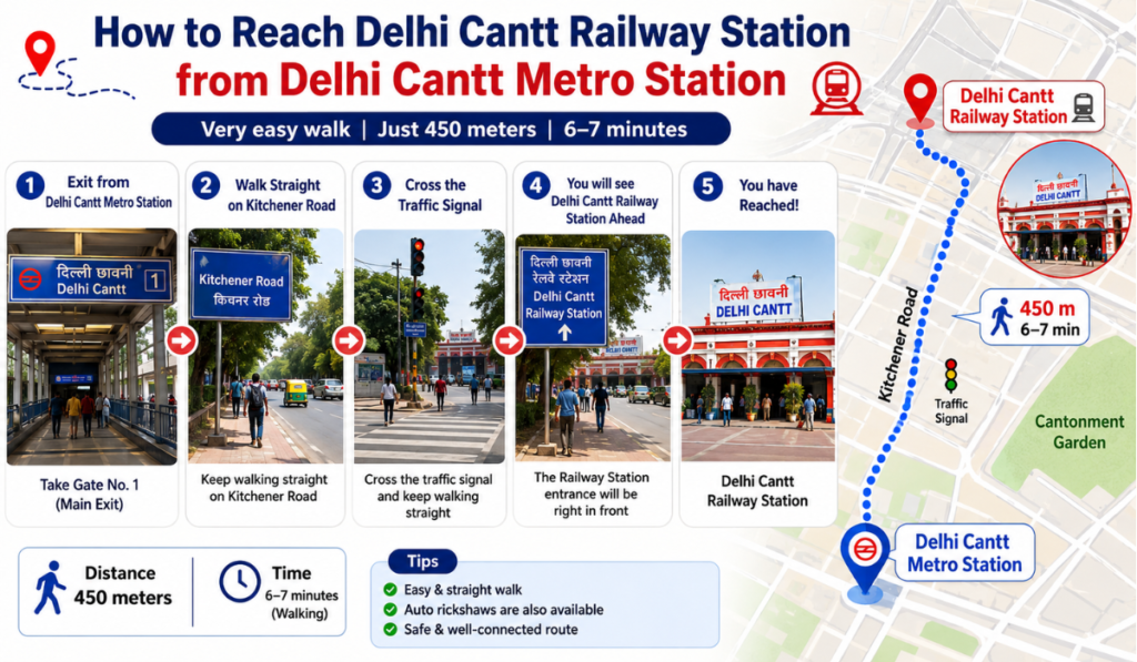 Delhi Cantt Railway Station Nearest Metro