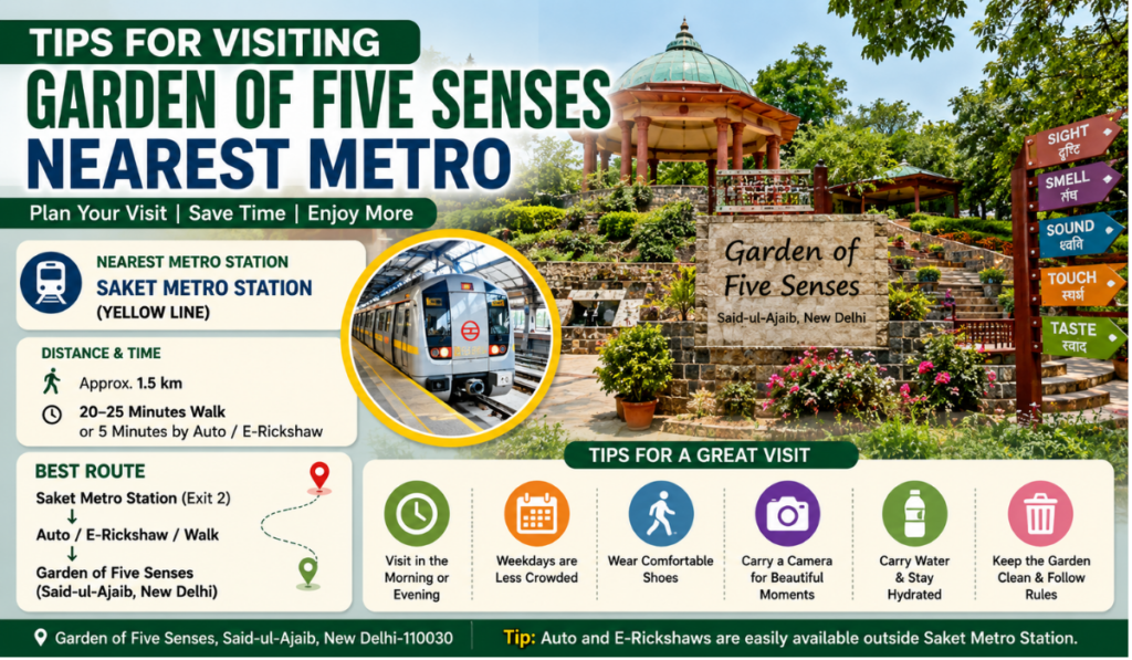 Garden of Five Senses Nearest Metro