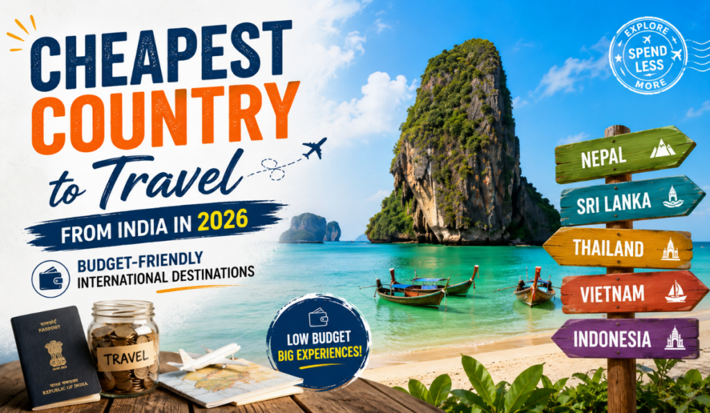 cheapest country to travel from india