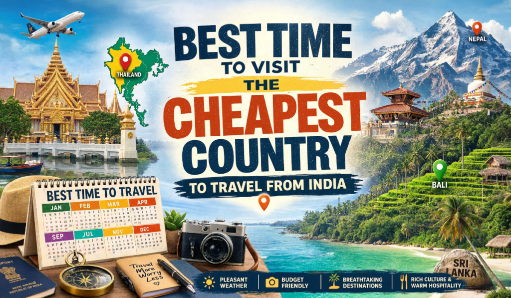 cheapest country to travel from india