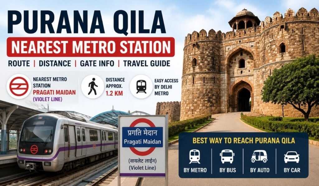 purana qila nearest metro station