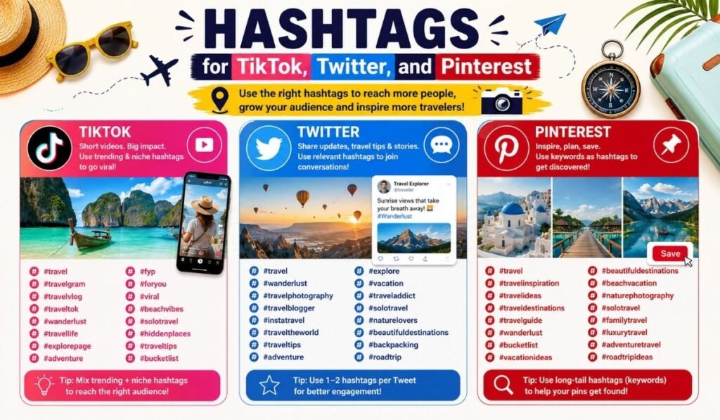travel hashtags