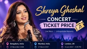 Shreya Ghoshal Concert Ticket Price